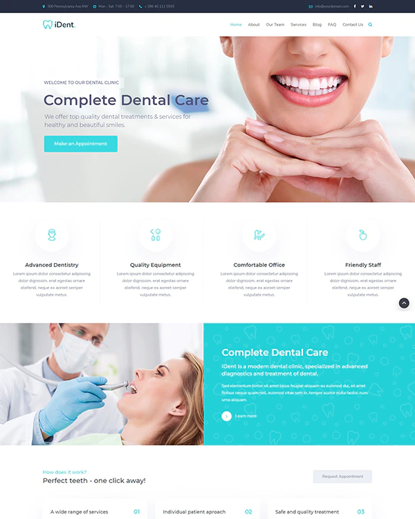 Medical Practice homepage preview