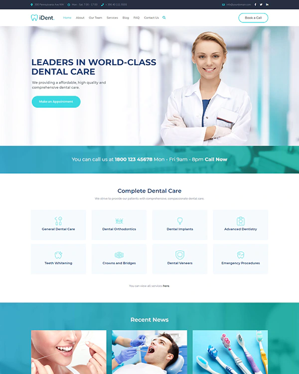 Orthodontics Clinic homepage preview