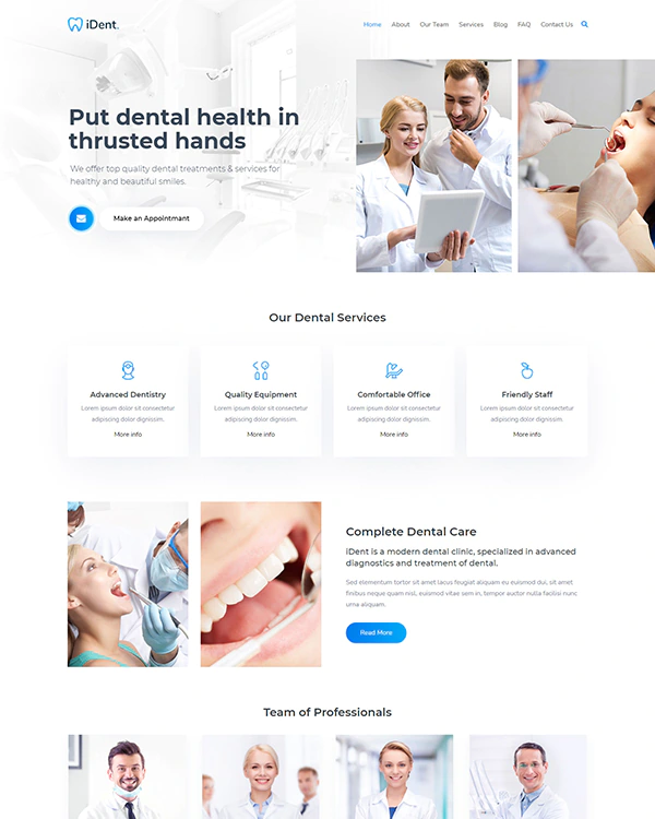Dental Video Slider homepage preview