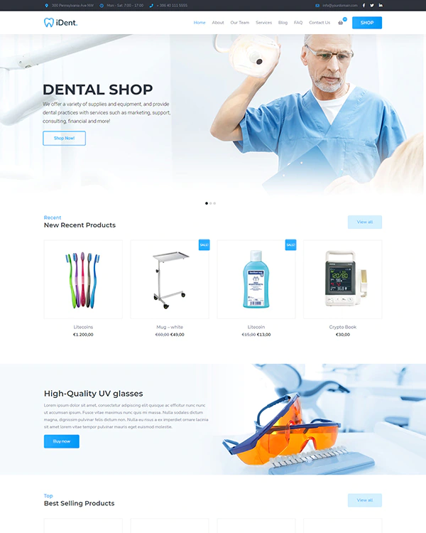 Advanced Dental Clinic homepage preview